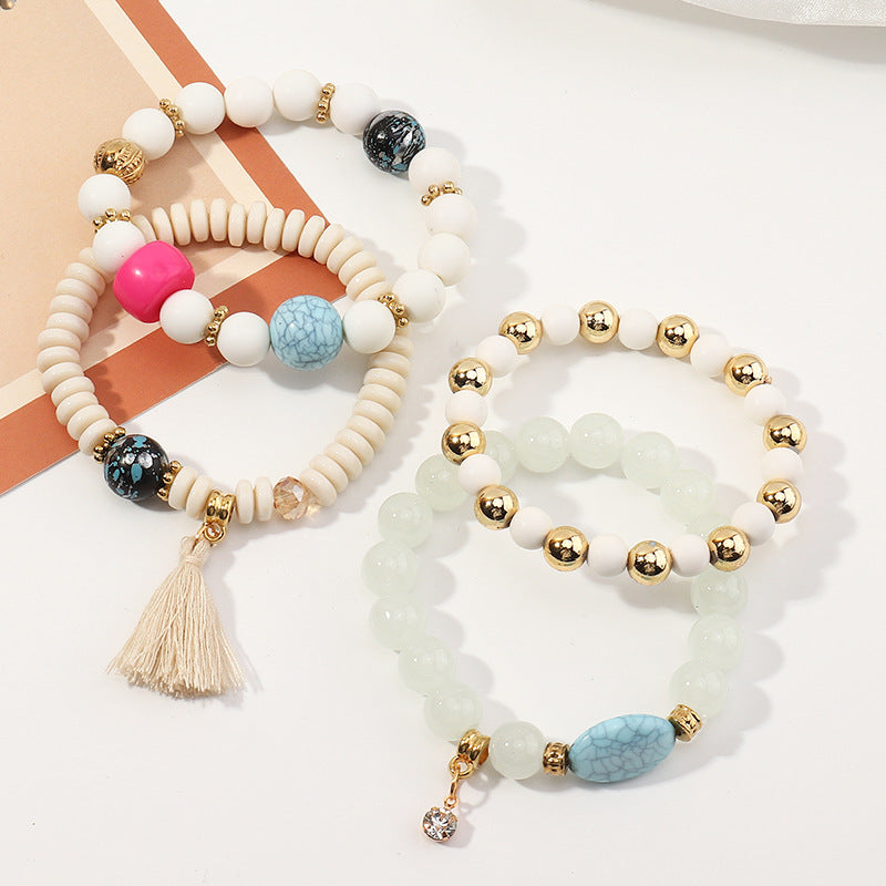 Wholesale Bohemian Turquoise Tassel Alloy Necklace